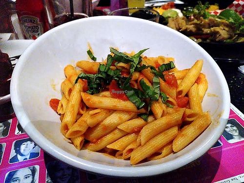 Penne Tomate (vegan) at Planet Hollywood in Marne-la-vallee
