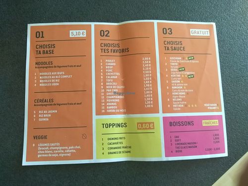 Prices at Wok to Walk in Toulouse