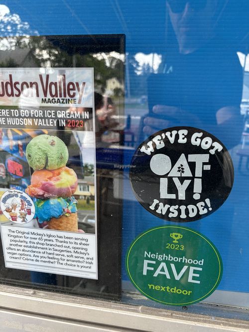 Oatly soft serve is the best!!!  at The Original Mickey's Igloo in Kingston