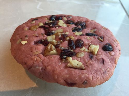 Beetroot cookie at Foody lohas Cafe in Ulaanbaatar