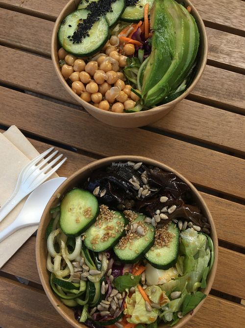 The two savory bowls of the day at Bali Bowls in Lege-cap-ferret