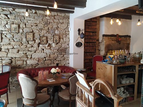 inside the restaurant, very cosy at What's On in Quimper