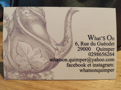 carte de présentation at What's On in Quimper
