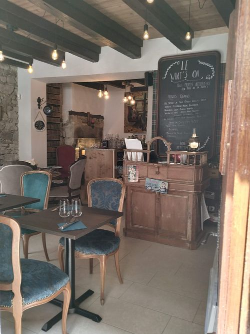 Inside the restaurant at What's On in Quimper
