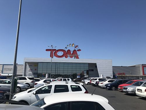 Entrance at Carrefour in Constanta