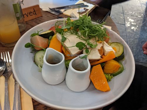 Vegan tofu salad at The Falls Of Dochart Inn in Killin
