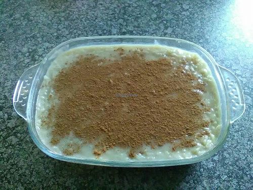 Arroz Doce (Rice pudding) - very typical Portuguese dessert, now 100% vegan. at A Quina Verde in Johannesburg