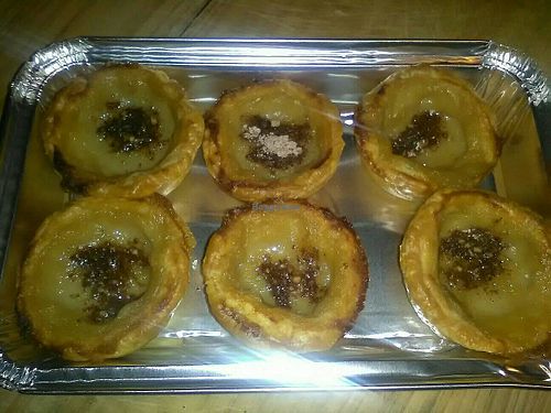 The internationally famous pastéis de nata (portuguese custard tarts) at A Quina Verde in Johannesburg