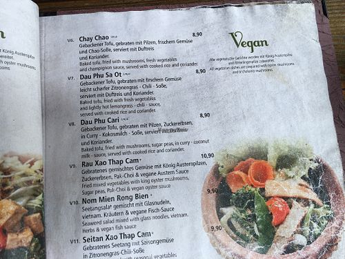 Page 2 vegan menu at Chao Pure Vietnam in Berlin