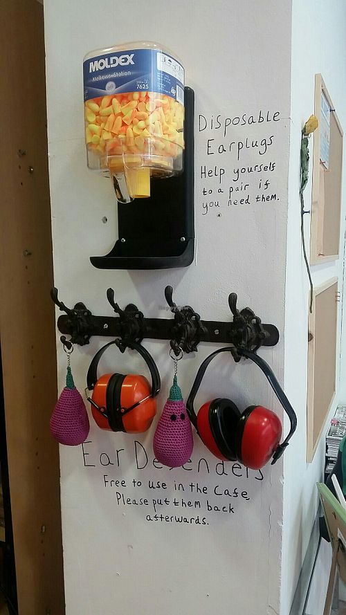 Earplugs and mufflers for some silence at Aubergine in Cardiff