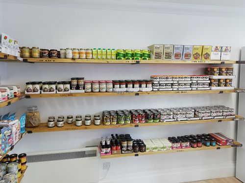 More shelves of food at Redshift in Montrose