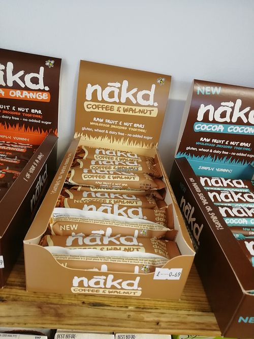New coffee Nakd bars at Redshift in Montrose