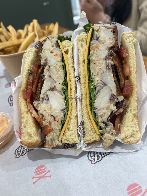 Southern potato salad BLT  at Bubbie's - Plant Burgers at Plant Food Lab in Washington