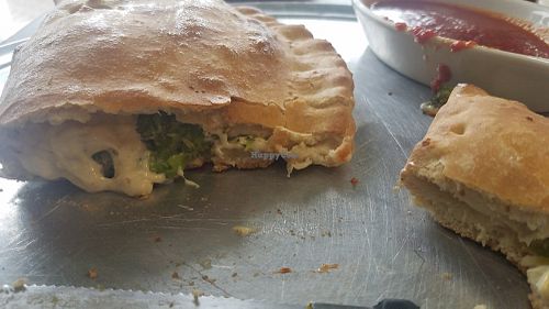 Veggie prima calzone with daiya at Healthy Garden and Gourmet Pizza in Voorhees