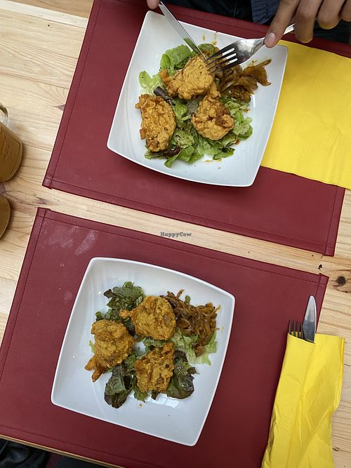 Savoury vegan doughnuts 👌👌👌👌 at Le Baobab in Dunkirk