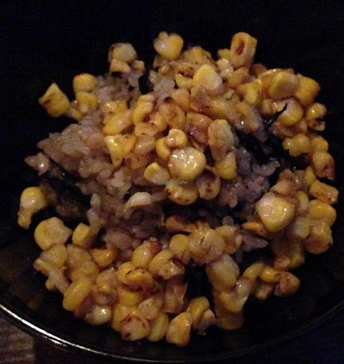 Sweet corn rice at Kajitsu in New York City