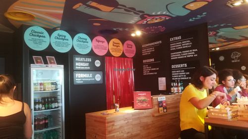 Inside at Flower Burger in Marseille