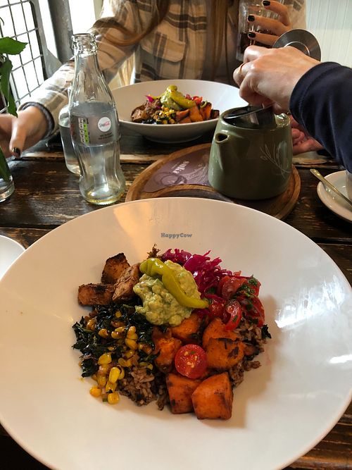 Jackfruit Buddha bowl  at Lime Kiln Cafe in Dobcross