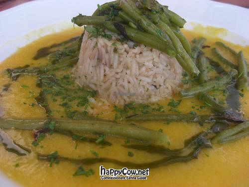 Rice with green beans and unique (dee-lish) sauce at La Piscina in Venice