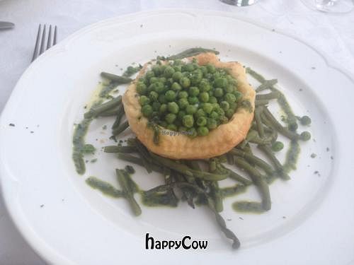 Pastry with ricotta & peas at La Piscina in Venice
