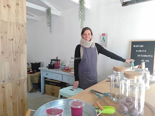 Happy hostess at ALMA in Matakana