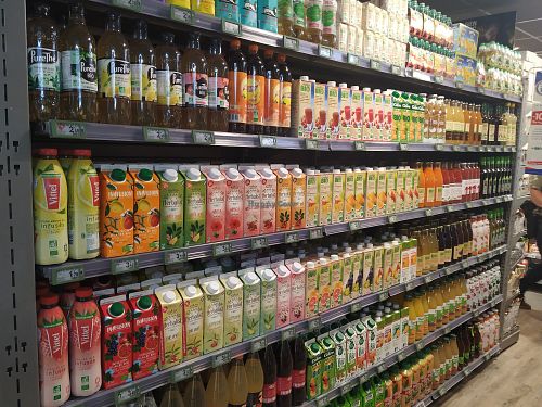 organic and vegan drinks at Carrefour City in Levallois-perret