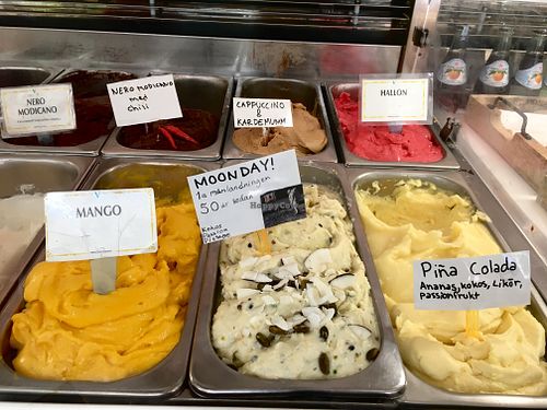 Super delicious vegan gelato - moonday! at Gelateria Italiana in Stockholm