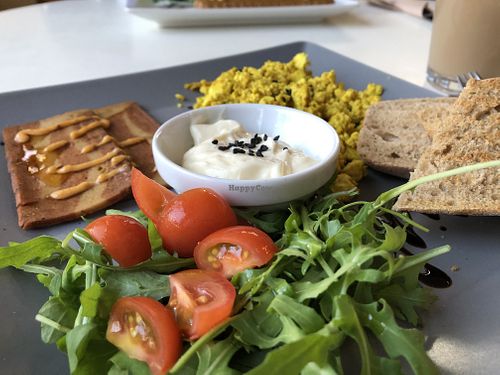 Big breakfast at Miło bistro in Warsaw