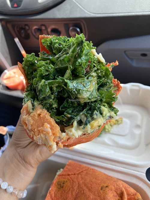 Bantu wrap (unraveled) at KarmaNutra in Atlanta