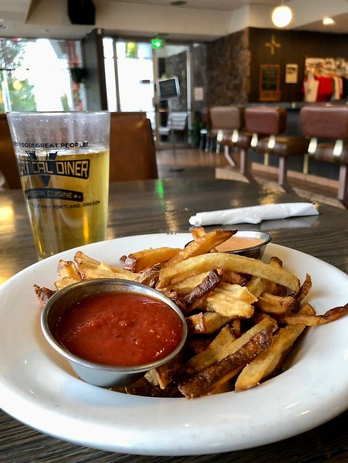 Hand cut fries  at Vertical Diner and The Gold Room in Portland