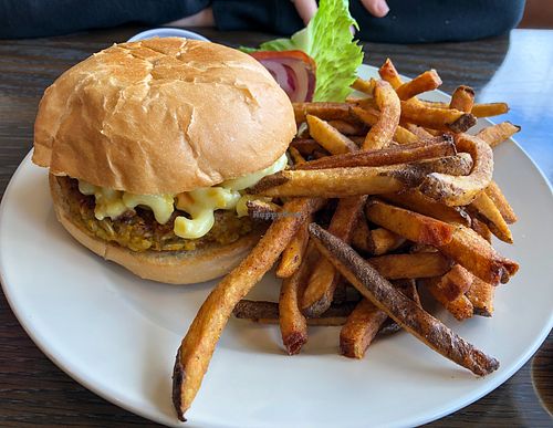 Burger at Vertical Diner and The Gold Room in Portland