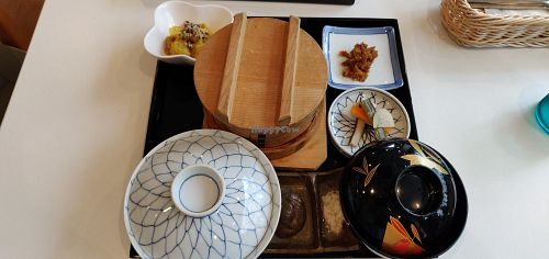 Steamed vegetables set meal at Cafe 369 in Chiba