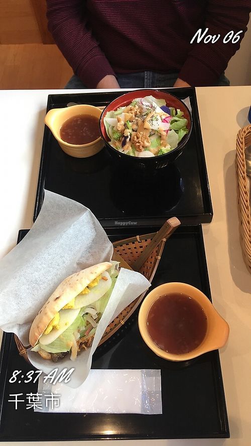 Breakfast, Buddha bowl and sandwich with soup  at Cafe 369 in Chiba