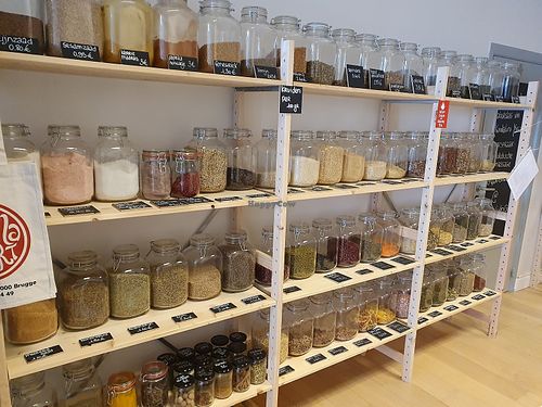 nuts, seeds, tea etc  at KarmaMarkt in Bruges