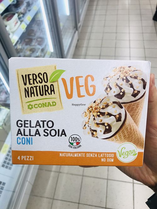 Vegan cornetto at Conad in Tirana