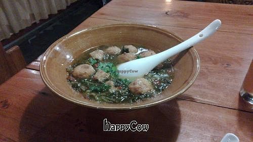 Sourkrautballs in spicy soup at Ji Xiang Cao - Lucky Zen & Veg Restaurant in Shanghai