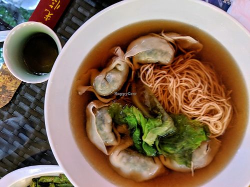 Noodle Soup with Dumplings at GōngDé Lín - Godly - Wukang Rd in Shanghai