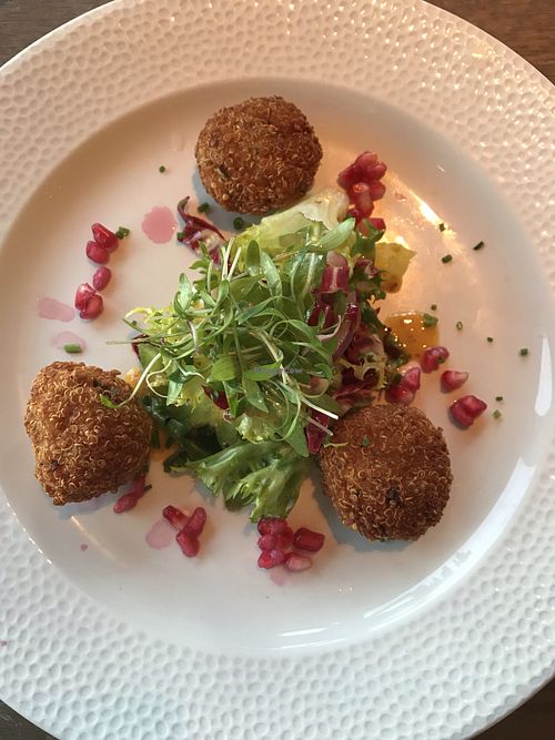 Quinoa Fritter starter at Scott's in Troon