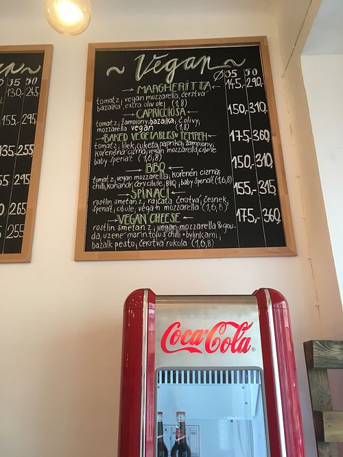 Menu at La Pizza Berra in Liberec