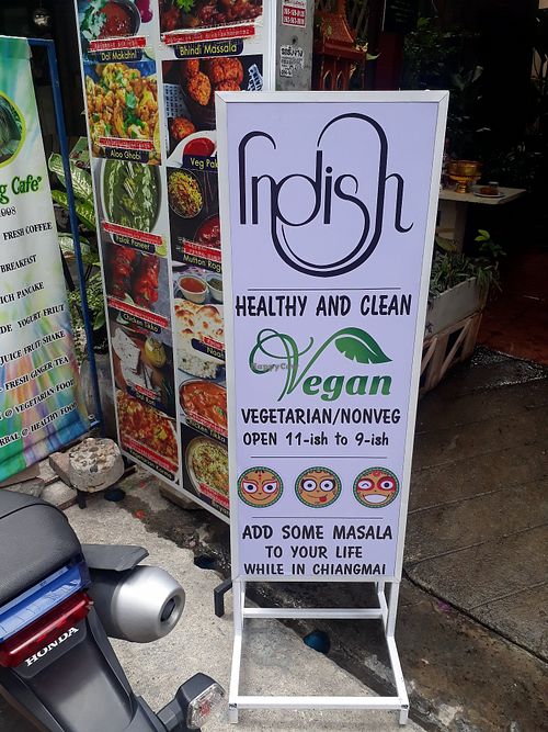 Signage at Indish in Chiang Mai