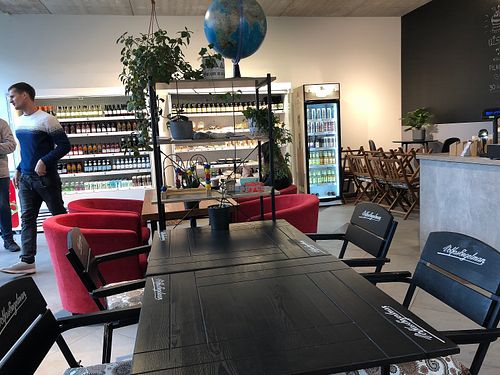 Lots of local drinks  at Take Five in Kaunas