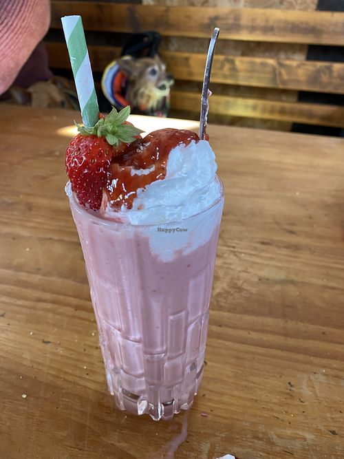 Strawberry Milkshakee  at The Eating Gorilla in Penrhyndeudraeth