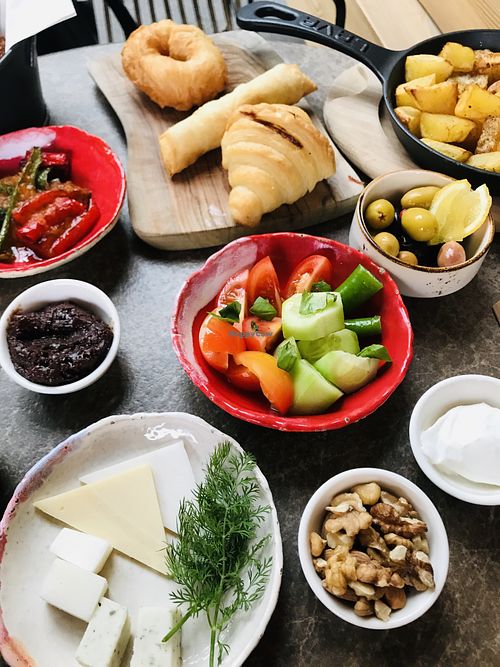 Vegan breakfast  at OMM INN in Eskisehir