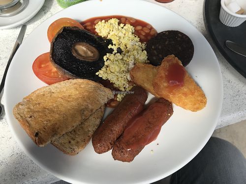 Vegan breakfast   at Pilgrims Cafe in Haverfordwest