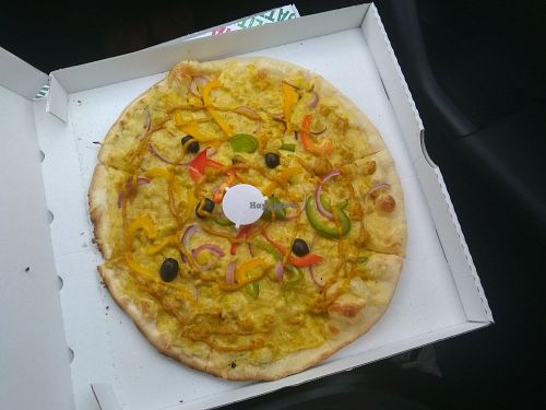 The veggie curry vegan pizza at Pizza Panorama in Castanet-tolosan