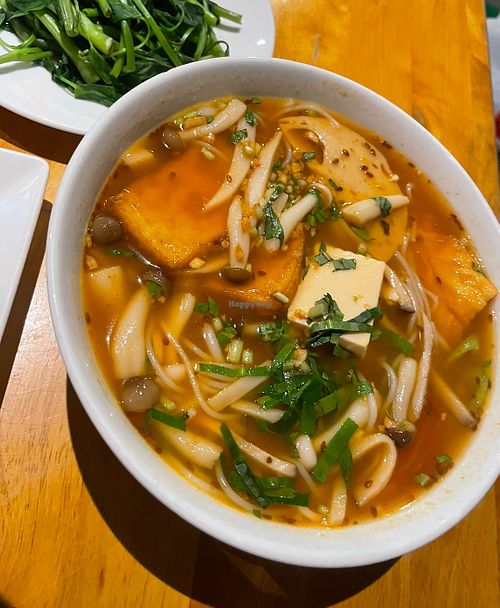 Thai noodle soup   at Sen Vegan House in Ho Chi Minh City