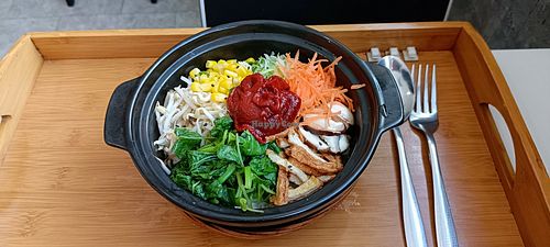 Bibimbap at Minf Houze Vegan Cafe in Kuala Lumpur