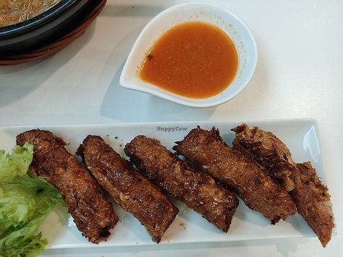 fried vege yuba maki rolls at Minf Houze Vegan Cafe in Kuala Lumpur