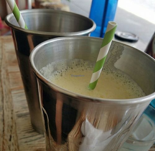 Pineapple juice at Funky Pies in Bondi Beach