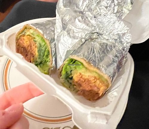 Jack fruit vegan wrap   at Jojo's Juice Bar in Valley Stream